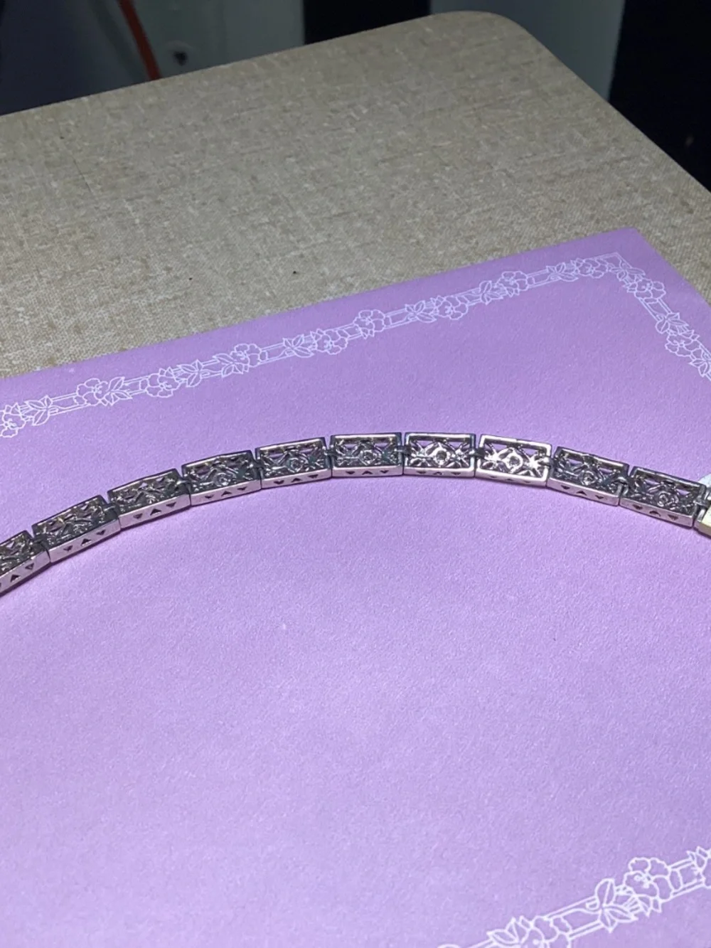 Sterling Silver  Link Bracelet, Designer Vintage Style QSECURE CLASP 925 - Picture 4 of 14